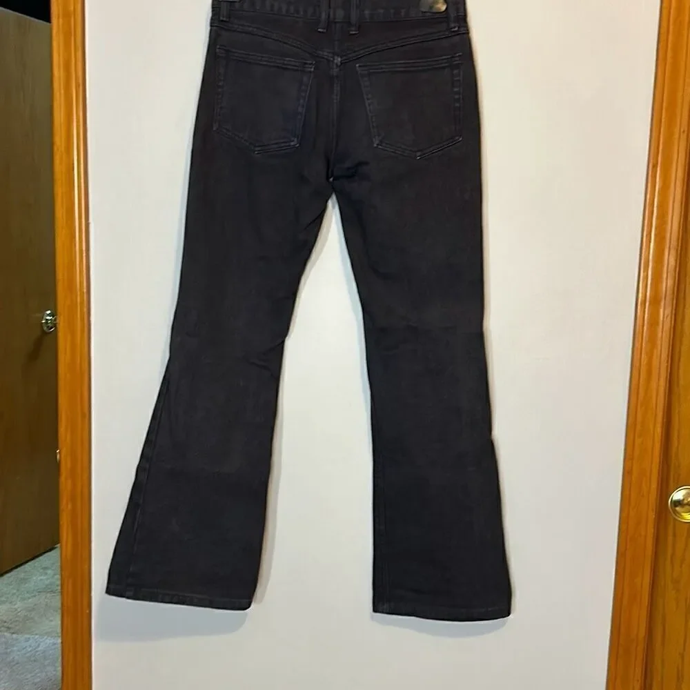 J Galt Black Flare Jeans Faded Denim grunge‎ skater y2k Size S